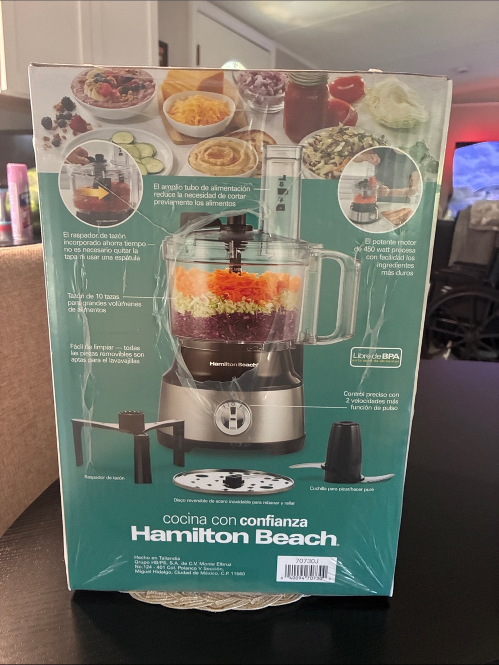Hamilton Beach Black and Silver 10-Cup Bowl Scraper Food Processor - Picture 2 of 5